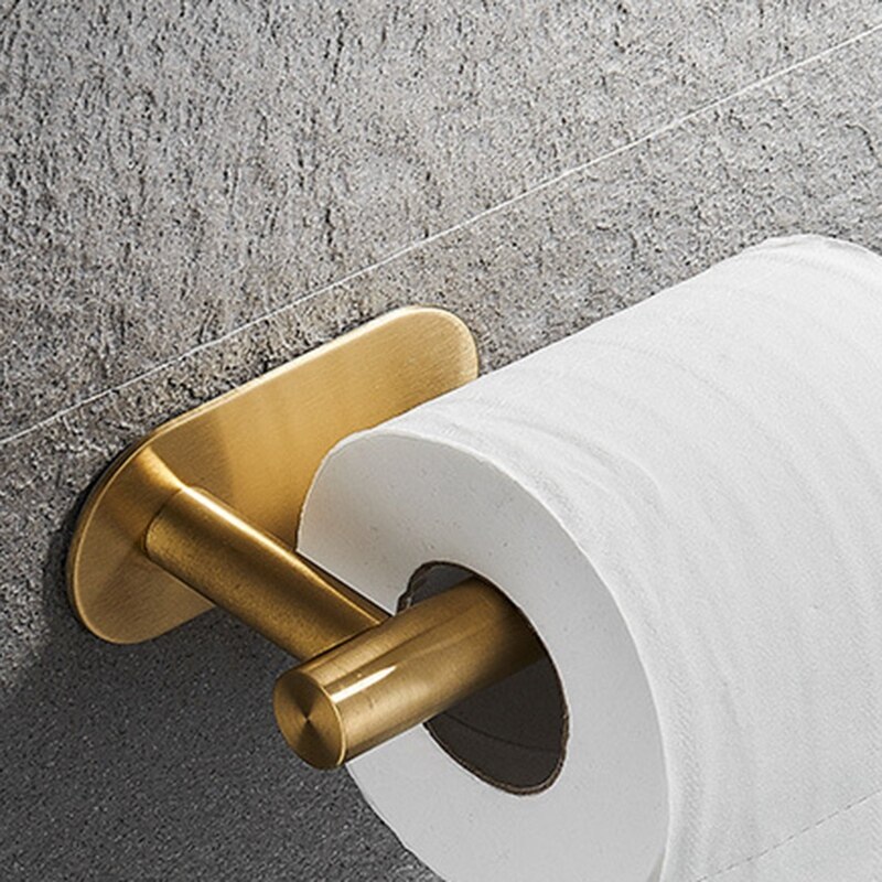 Bathroom Four-Piece Set Robe Hook Towel Rail Bar Rack Bar Shelf Tissue Paper Holder Toothbrush Holder