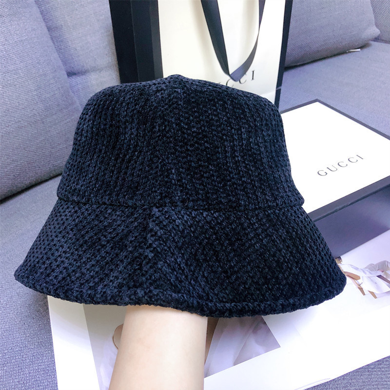 Sombreros de cubo de estilo japonés para mujer, sombrero de cubo informal Vintage, visera coreana, accesorios de ropa de calle: Gris