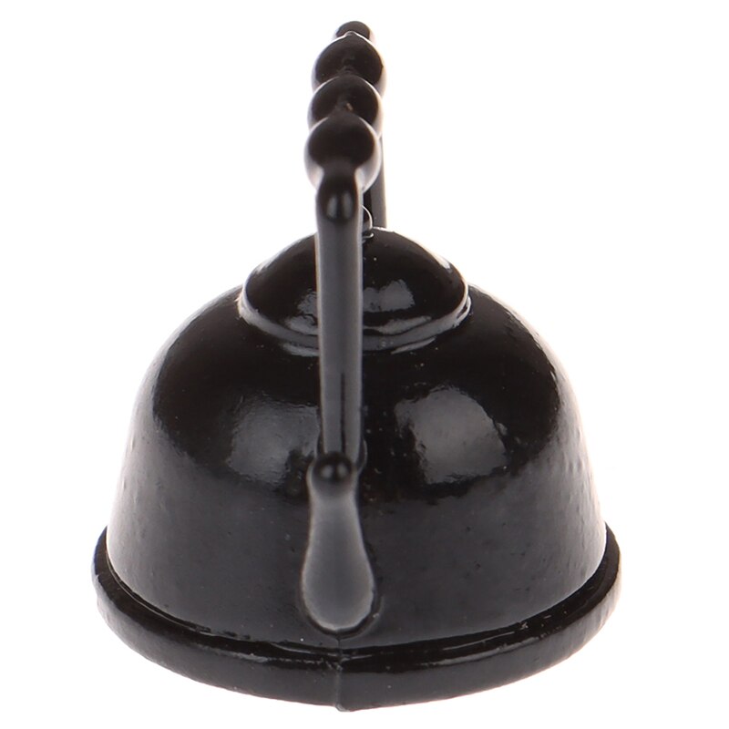 1:12 Dollhouse Miniature Mini Black Teapot Model Furniture Accessories Kitchen Toys for Baby Kids