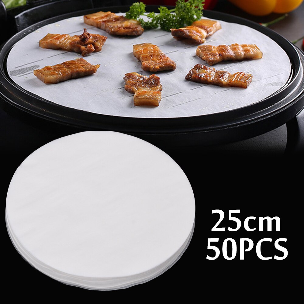 Kannettava korealainen bbq-grillipannu hiiligrilli: 50 kpl leivinpaperia
