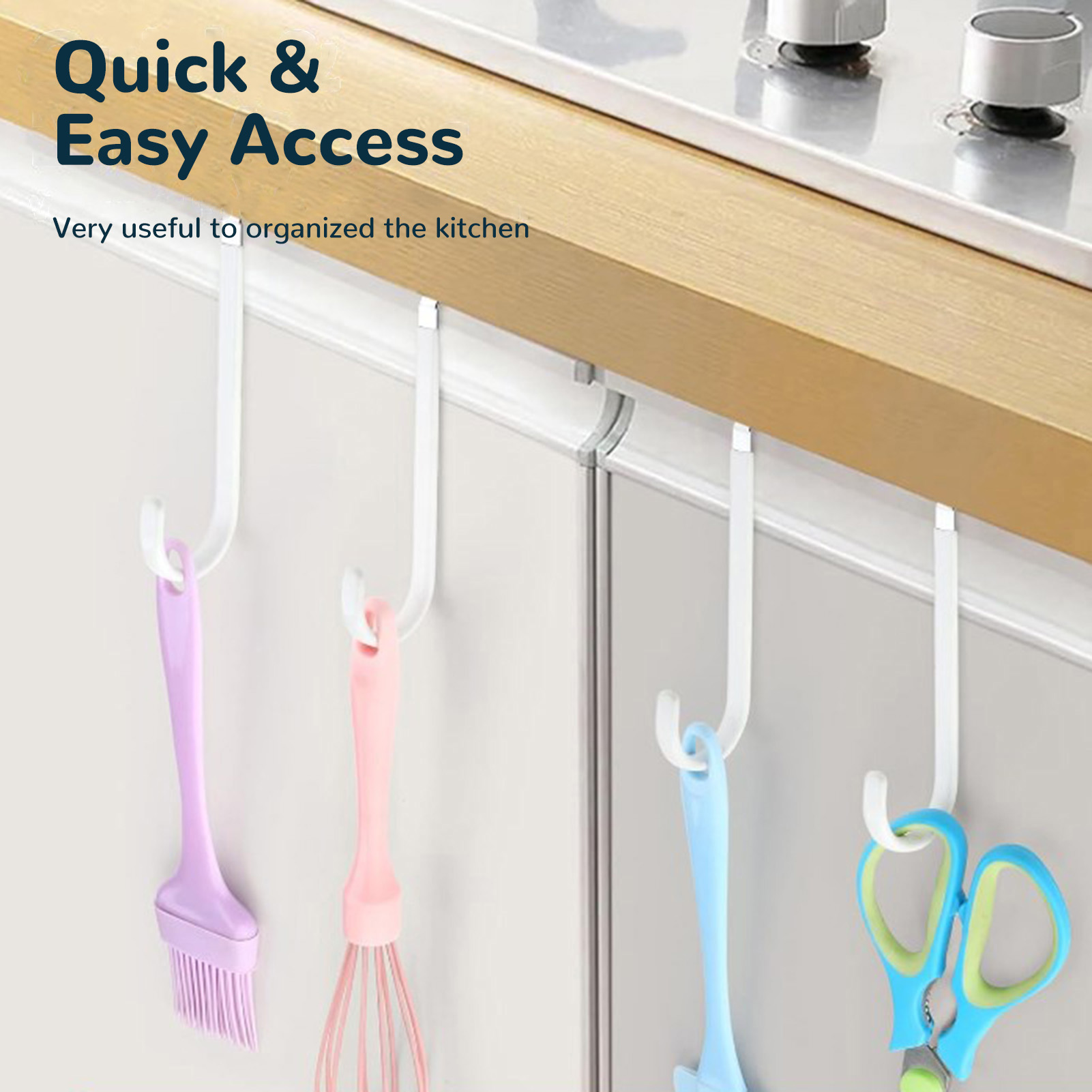 1Pc Multifunctionele Deur Hanger Keukenkast Deur Terug Haak Opknoping Rek Kleding Jas Handdoek Hanger Badkamer Accessoires