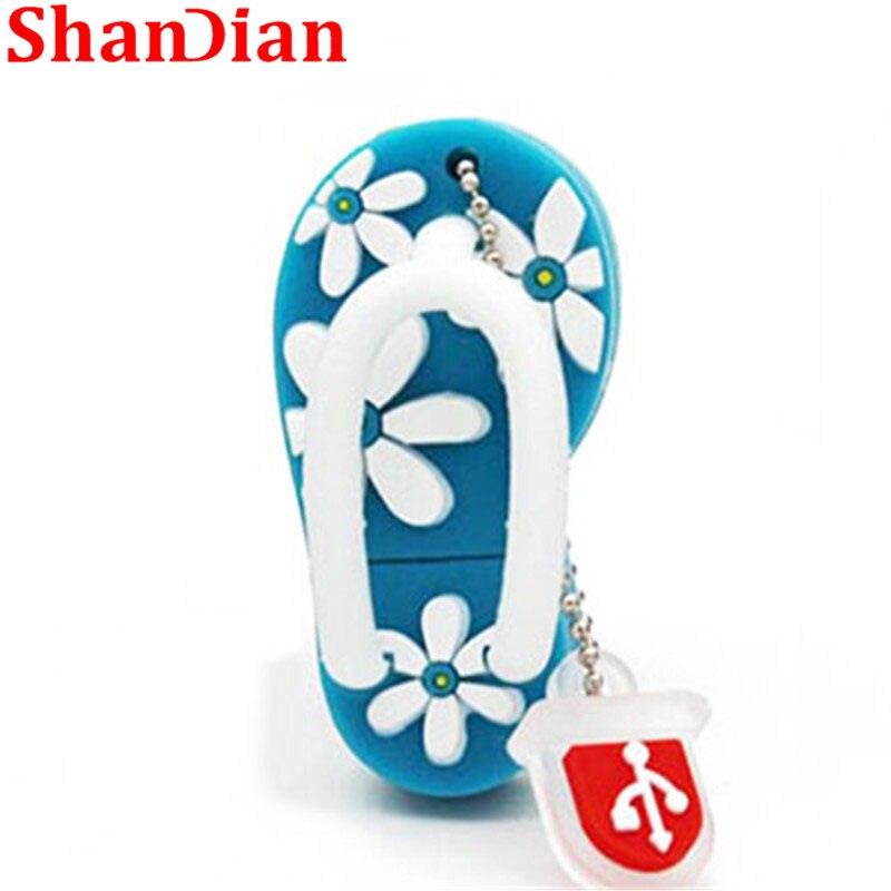 SHANDIAN Estate mini Slipper USB Flash Drive scarpa pen drive Regalo Bello del fumetto pendrive 4GB/32GB/64GB usb del bastone del regalo di Modo