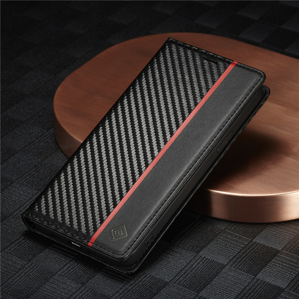 Carbon Fiber PU Leather Case for iPhone 15 16 Pro 14 13 12 11 XS Max 16E XR 8 7 Plus SE Mini Wallet Card Slot Flip Phone Cover