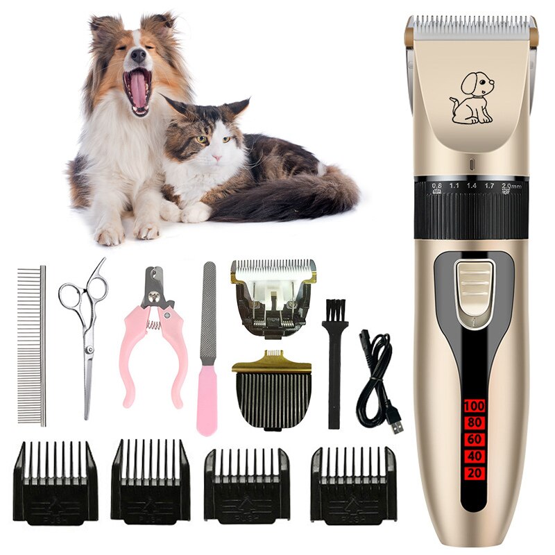 Hund Rasierer Elektrische Haustier Haar Cutter Teddy Katze Rasieren Hund Fell Professionelle Elektrische Haar Schermaschinen Pflege werkzeuge Trimmen