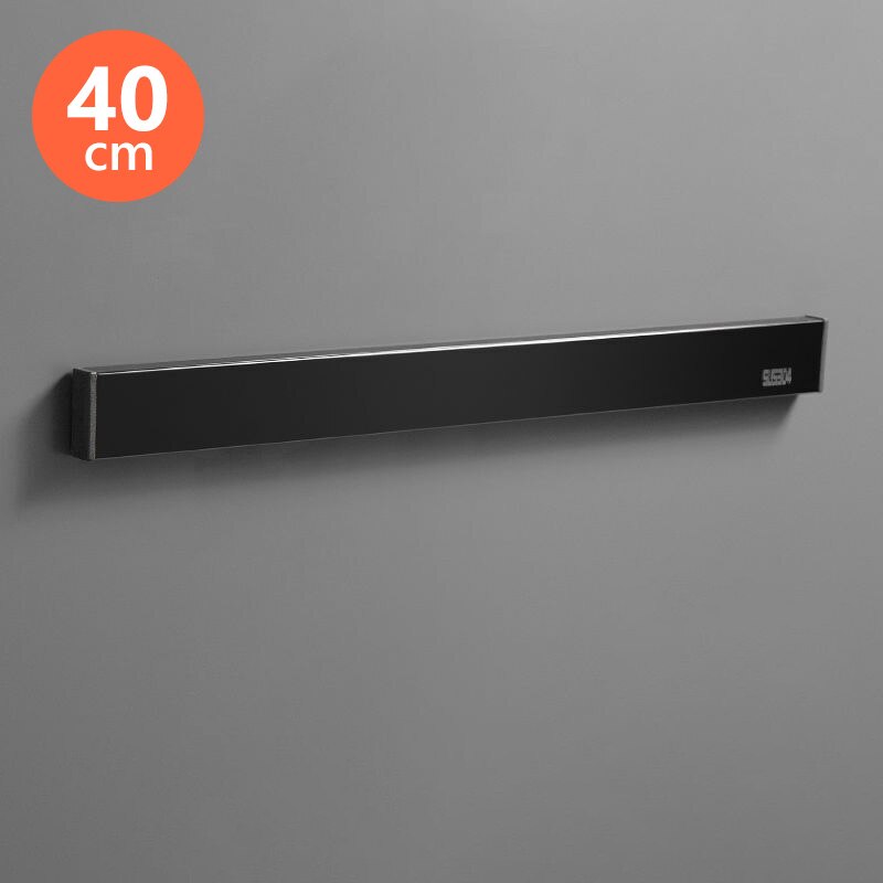 Porte-couteau magnétique support mural en acier inoxydable support de couteau support de rangement mural maison cuisine aimant porte-outil outil de cuisine: 40 cm black
