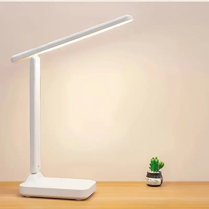 Opvouwbare bureaulamp, USB-aanraakbediening, dimbaar nachtlampje, LED USB oplaadbare bureaulamp voor studentenslaapzaal, lezen en bed