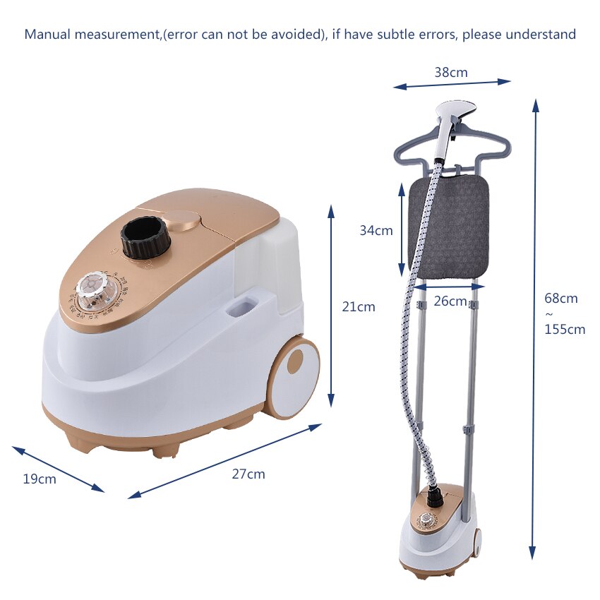 2L Double Pole Vertical Household Garment Steam Hanging Ironing Machine Steamer Handheld Clothes Electric Ironing Machine HY-688