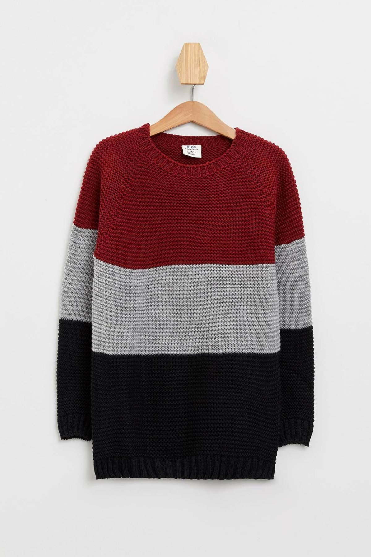 DeFacto Boy O-neck Pullover Kids Casual Striped Long Sleeves Tops Boys Comfort Loose Sweater Autumn - L0522A619WN