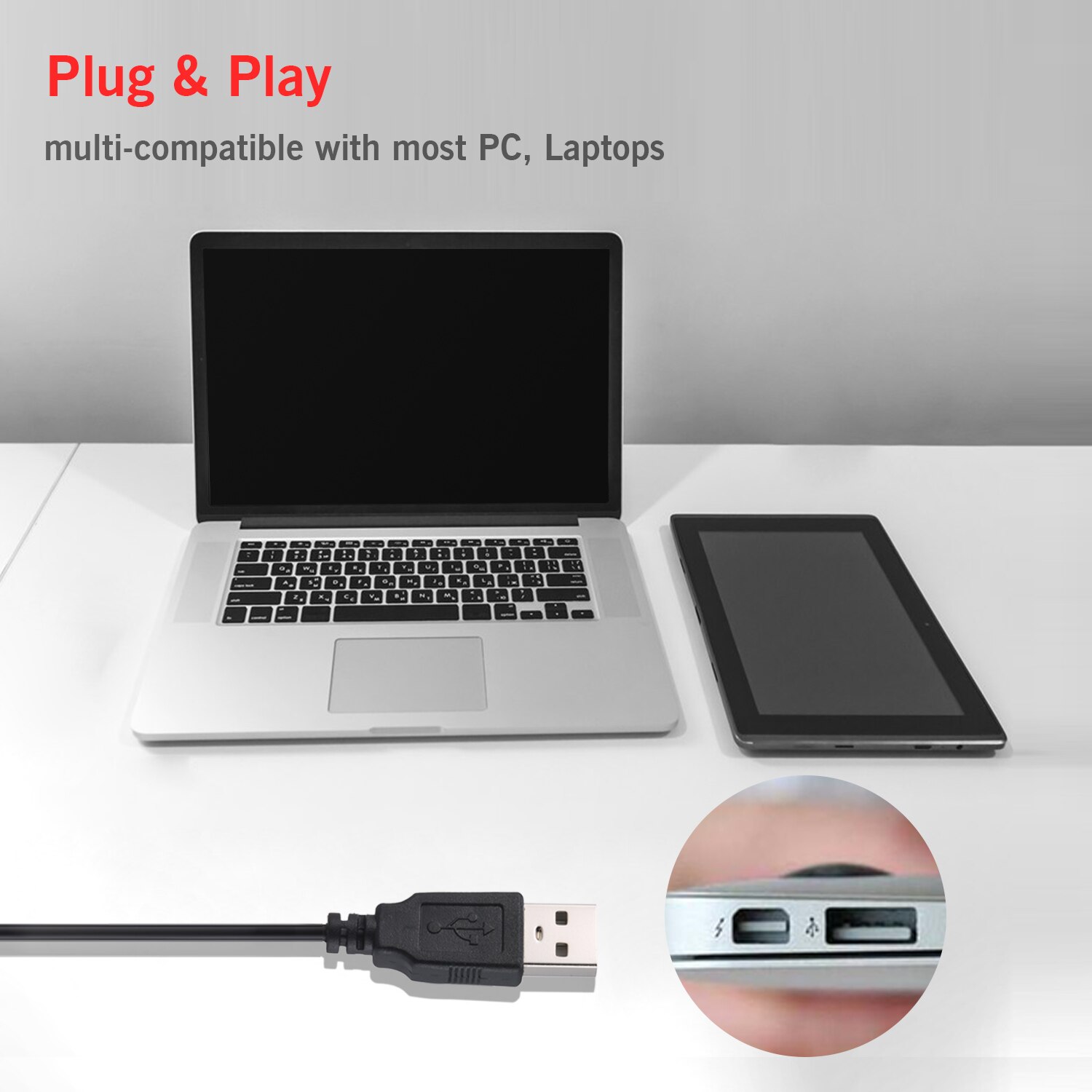 USB Microphone Computer Recording Mic with Mute Button & LED Indicator for Laptop PC Online Meeting Chatting Voice Recording Mic