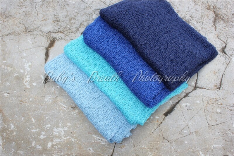 4 unidades por lote envolturas de punto elástico de rayón envolturas de Nubble envolturas de rayón accesorios para fotos de bebé