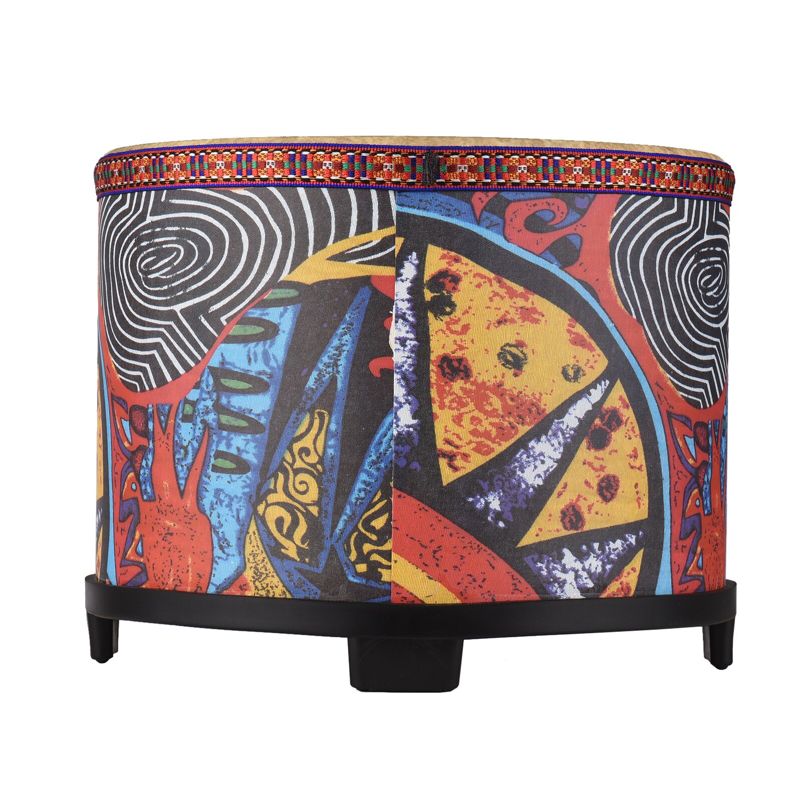 Tambor de suelo de madera de 10 pulgadas para niños, instrumento de percusión de Carnaval con 2 Mallets, accesorios de tambor