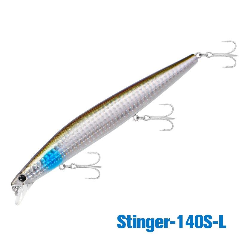TSURINOYA 140S Sinking Minnow 140mm 26g Ultra Long Casting Fishing Lure STINGER Seabass Tuna Sea Inshore Fishing Hard Bait Model: Stinger 140S-L