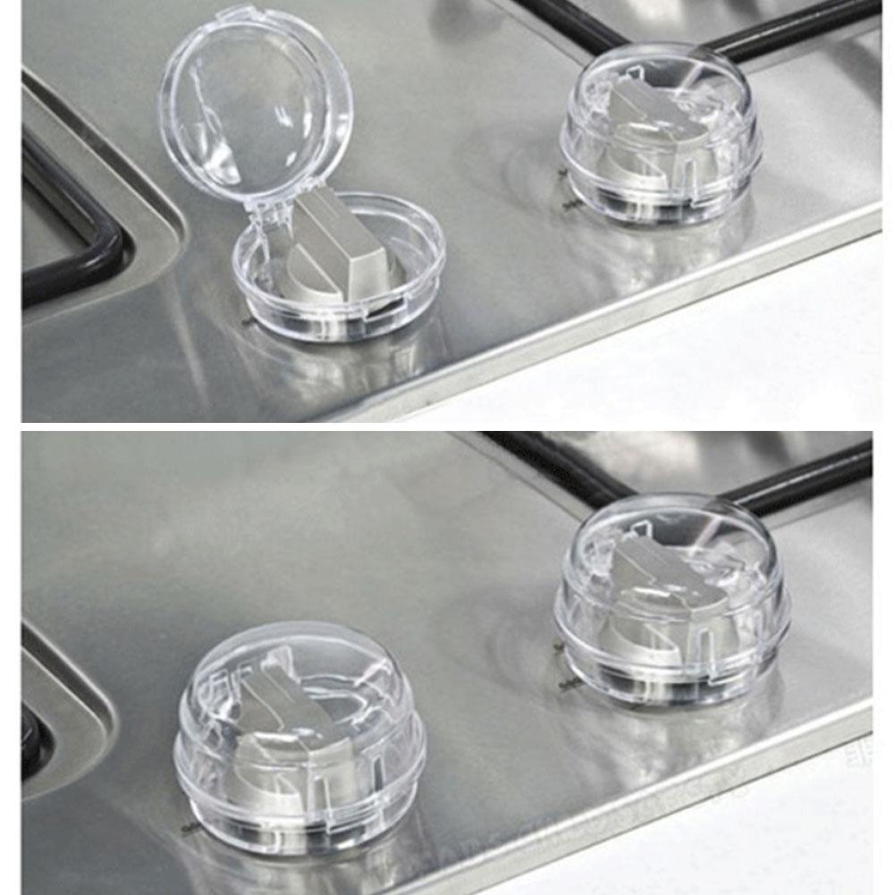 6PCS Material Kitchen Gas Stove Knob Covers Heat-Resistant Knob Case For Children Safety