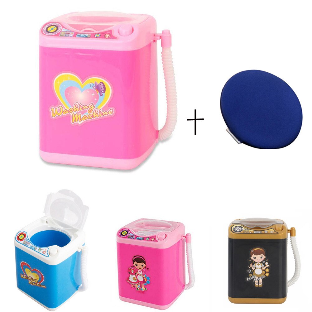Girl Toy Makeup Brush Cleaner Device Washing Machine Mini Toy And Puff Automatic Cleaning Tool Kits