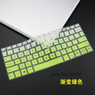 13.3&quot; Notebook Laptop Silicone Keyboard cover Skin For DELL XPS 13 9370 / XPS 13 9365 13-9370 13-9365: GradualGreen