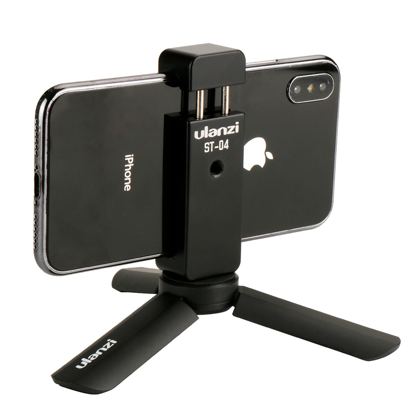 Ulanzi ajustável tripé adaptador de montagem vertical 360 rotação telefone clipper suporte para iphone samsung huawei xiaomi oneplus