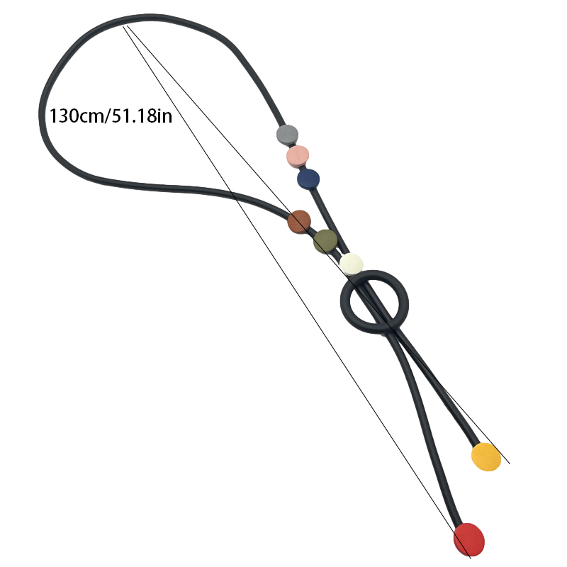 Damesmode Boheemse lange ketting Sieraden Luxe Rubberen sieraden Ketting Kostuum Feestaccessoires Hanger Kettingen