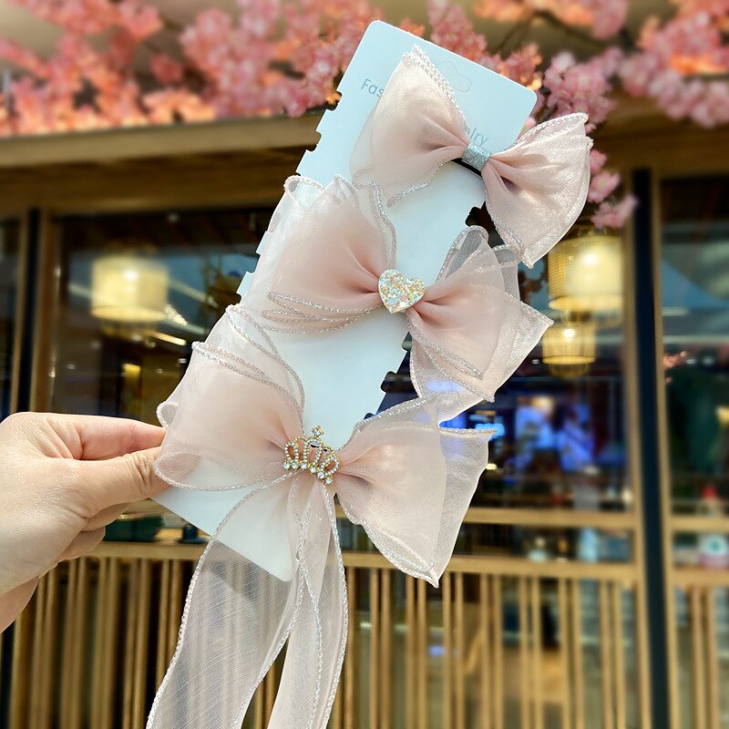 Cinta para el pelo para niña y niño, tocado con lazo, horquilla, cinta trenzada para el pelo, diadema, accesorios para el cabello para niña: 4