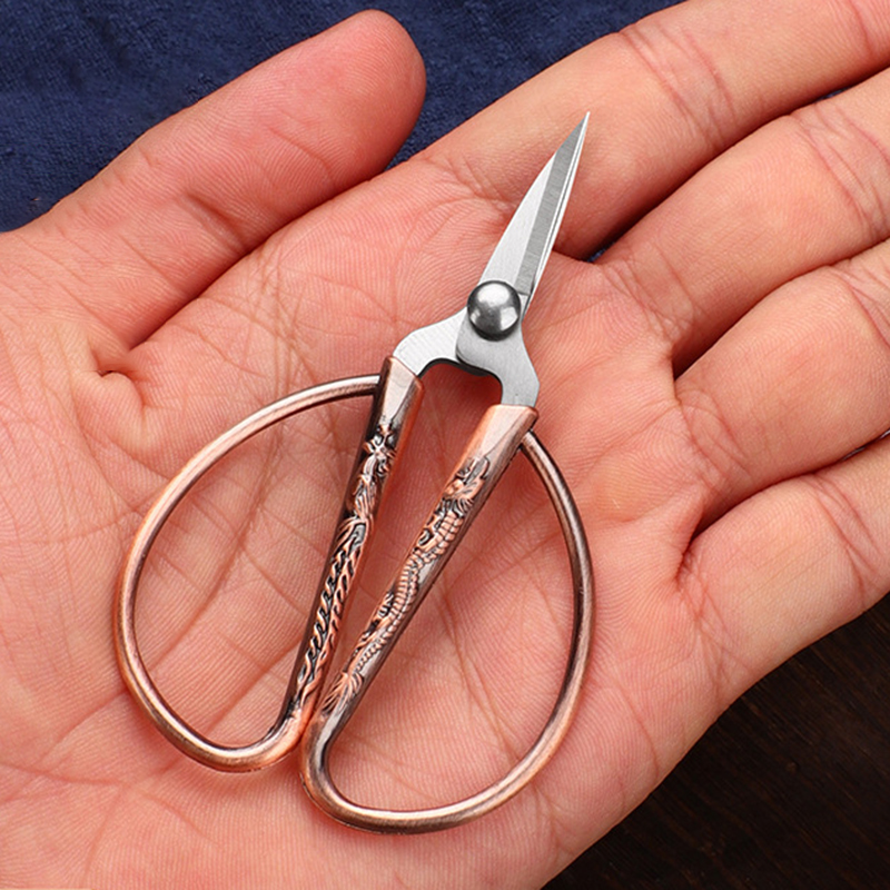 Mini rostfria sysaxar retro skräddartråd broderi tyg handarbete sax hushållssömnadstillbehör: Grön