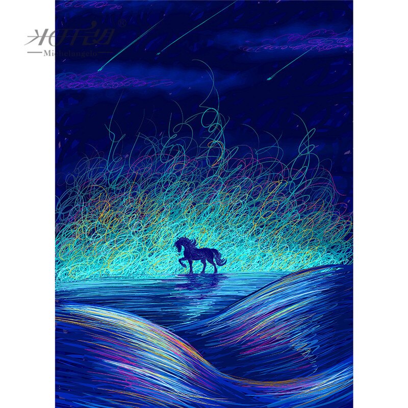 Michel-ange En Bois Puzzle 500 1000 1500 2000 Pièces Rêve Licorne Dessin Animé Animaux Enfants Jouet Éducatif Peinture Art Décor