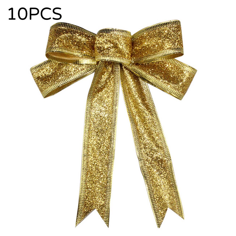 10 stuks kerstlint strik kerstboomversiering handgemaakte grote kerstversiering