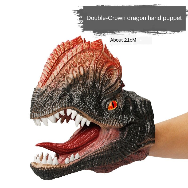 Dinosaur Hand Puppet Soft Vinyl Rubber Animal Head Hand Puppet Figure Toys Gloves For Children Model kids puppets: 12