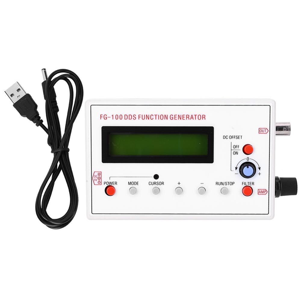 DDS Signal Generator LCD Display Functiona Signal Generator Digital Frequency Counter Triangle Sawtooth Waveform 1HZ-500KHz