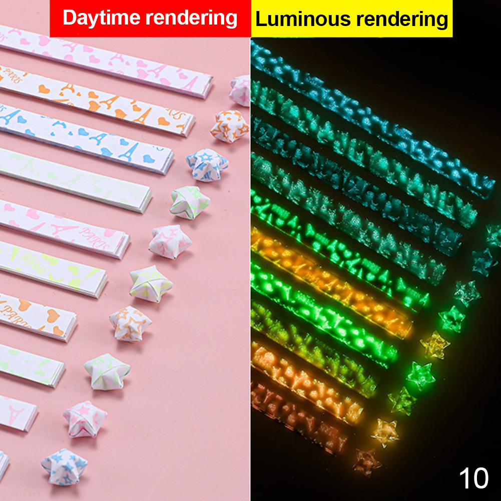 210 Vellen Lichtgevende Origami Sterren Papier 10 Kleuren Strips Lucky Star Decor Vouwen Papier Ambachtelijke Papier Diy Arts Crafting Supplies: Chocolade