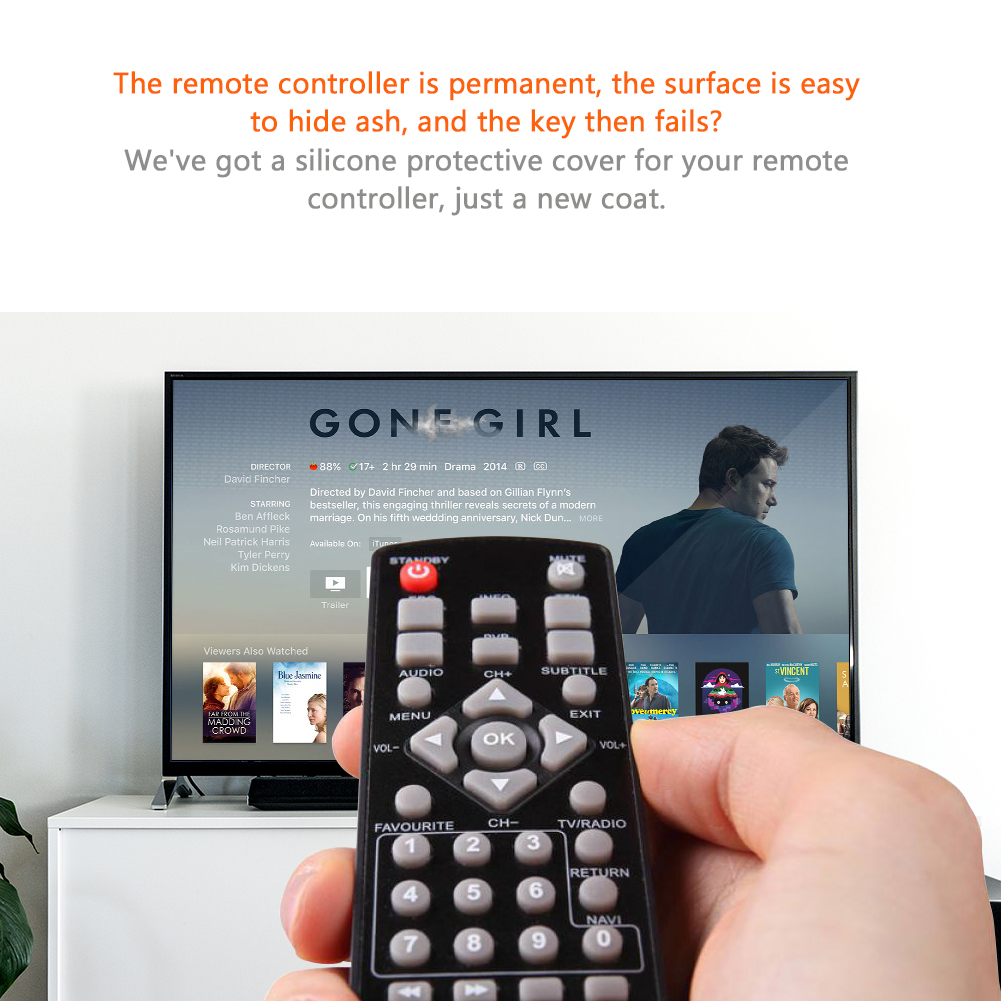 1PCS Remote Control Cover Silicone Transparent TV Remote Control Case Air Conditioning Dust Protect Storage Bag