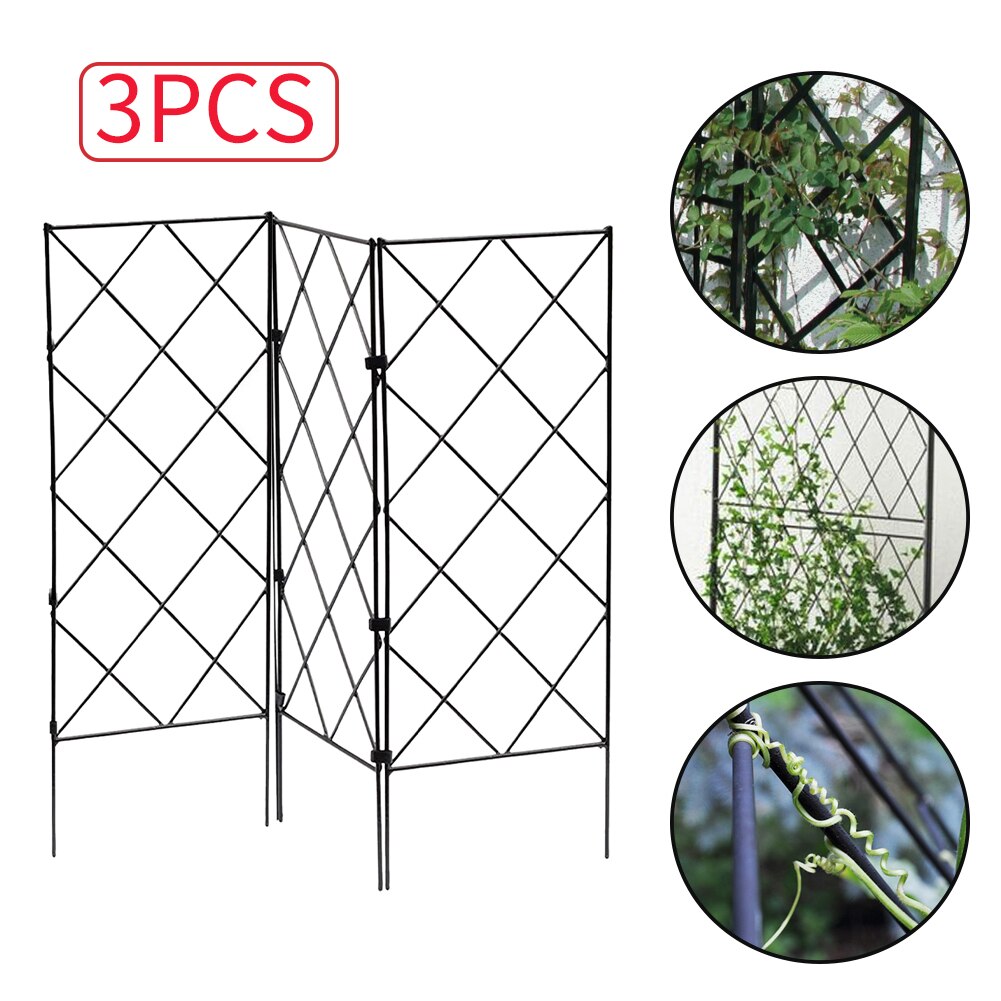 3pcs Vegetables Outdoor Garden Vegetable Trellis Reusable Home Tomato Cages Plant Supports Connectable Deformable Indoor Potted