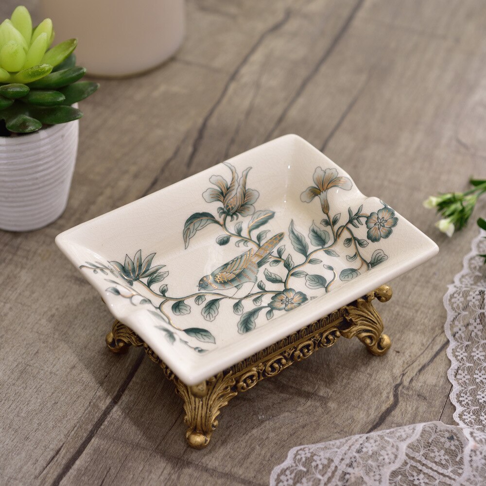 Estilo clássico europeu de cerâmica pastel pequena caixa sabão prato do banheiro hotel personalidade criativa moda sabão prato 4043