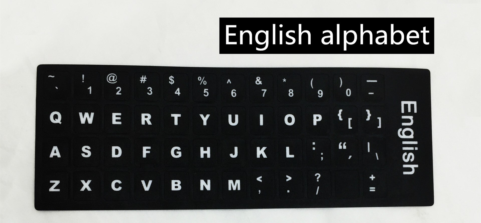 Alle Sprachen Russische Tastatur Aufkleber Englisch Spanisch Deutsch Italienisch für Notebook Computer Desktop Tastatur Abdeckung Aufkleber: English
