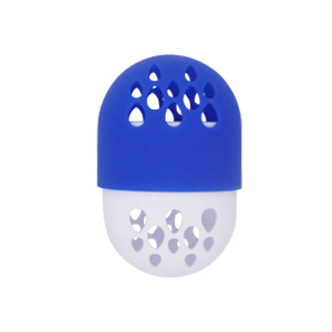 1pcs Soft Silicone Powder Puff Drying Holder Beauty Sponge Travel Case Puff Blender Sponge Egg Capsule Display Rack Egg Stand: blue