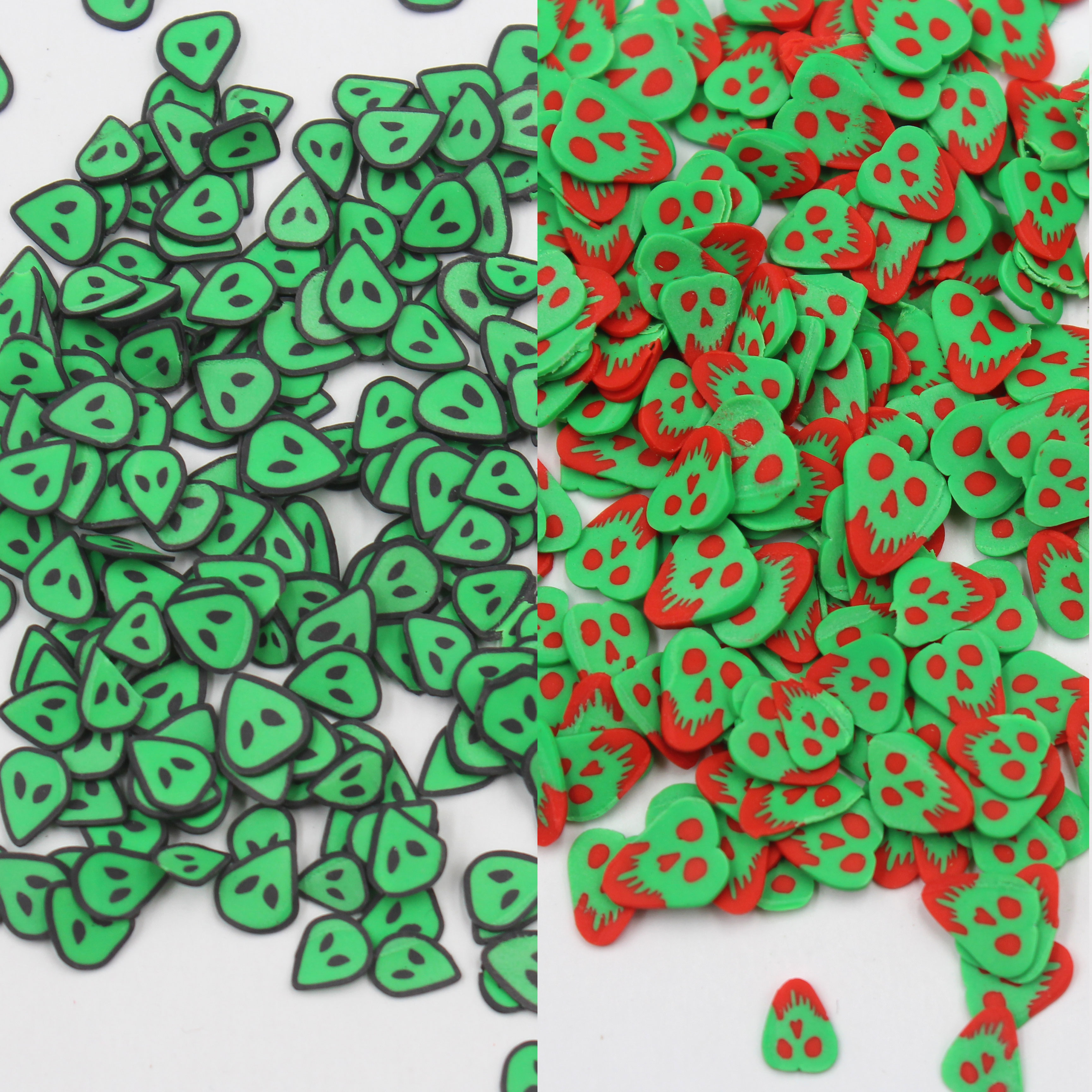 100g/ lot aliens polymeer zachte klei grimas plakjes schotel man sprinkles voor kunst decoratie knutselen vulmiddel accessoires