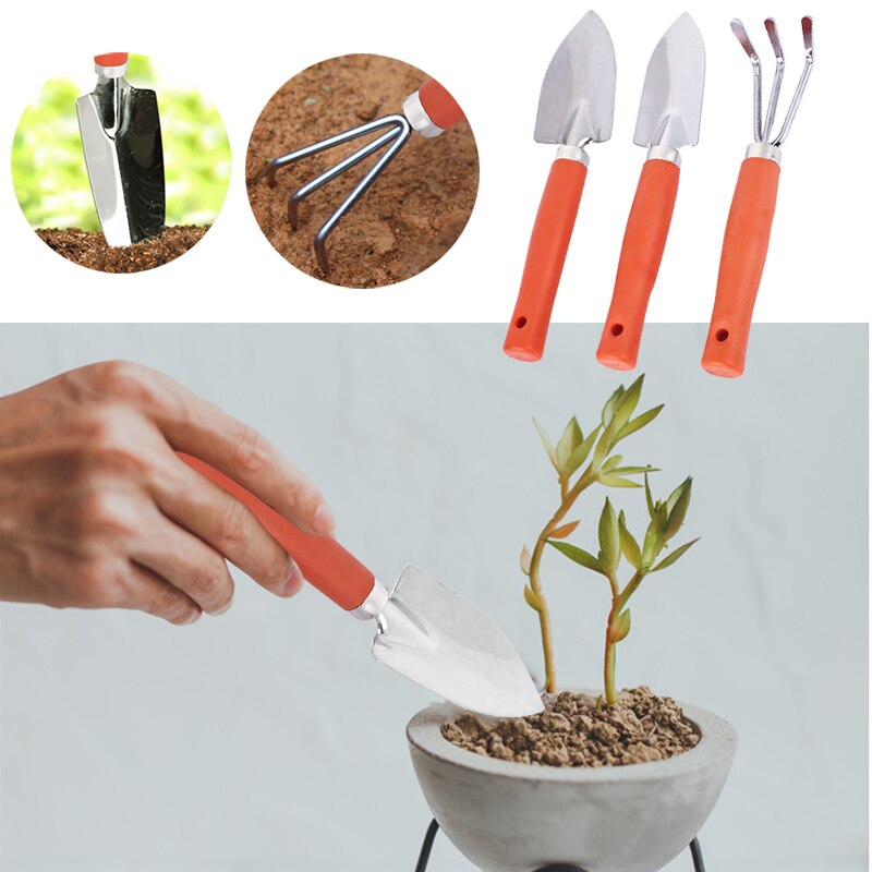 Tuin Gereedschap Set Tuinieren Schop Hark Tuinieren Tool Set 3 stks/set Groene Plastic Potplanten Multifunctiona Kit Tuinman Gereedschap