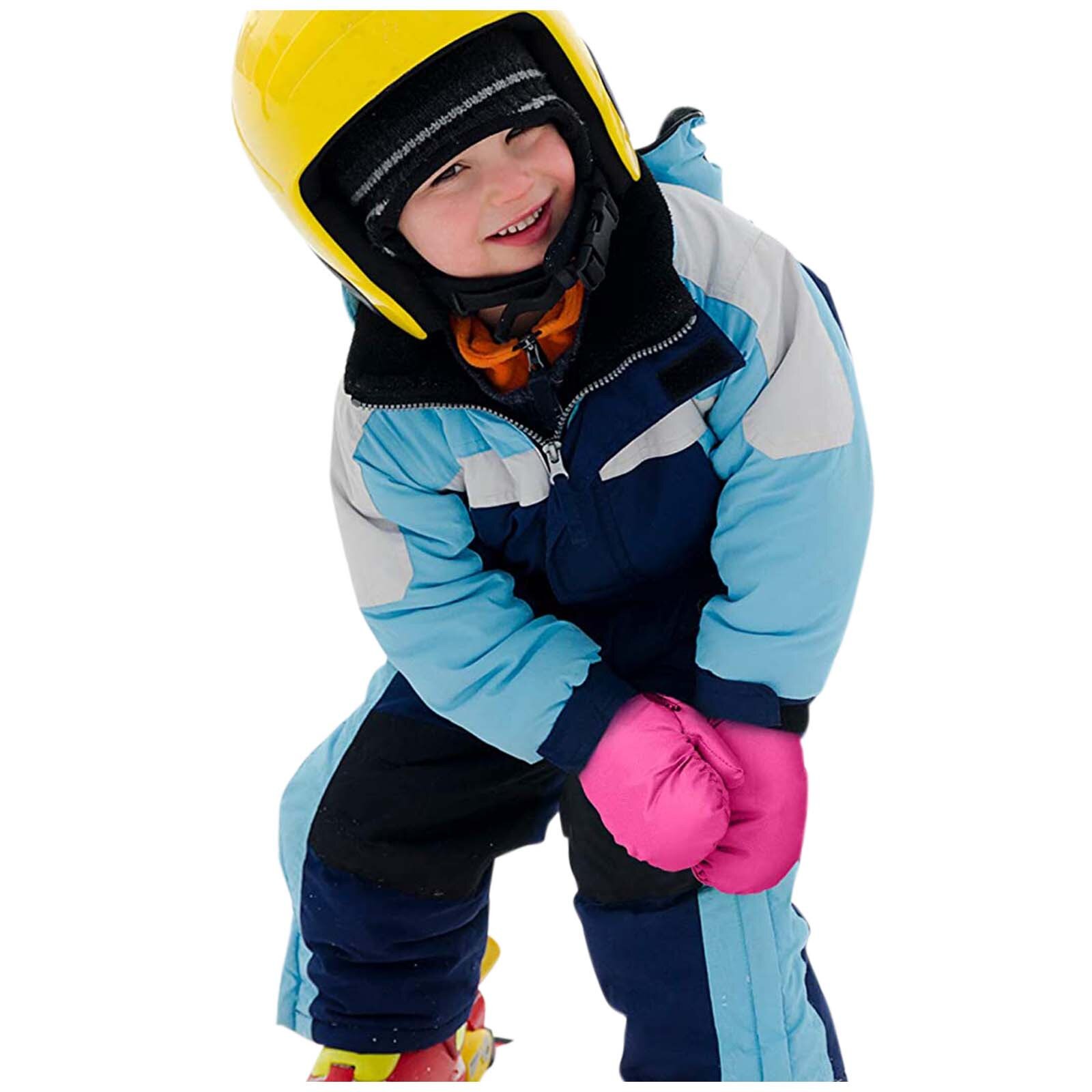 Kids Gloves Mittens 1 Pairs Toddler Kids Baby Boys Girls Ski Gloves Waterproof Warm Snow Mittens Outdoor Sport Gloves eldiven