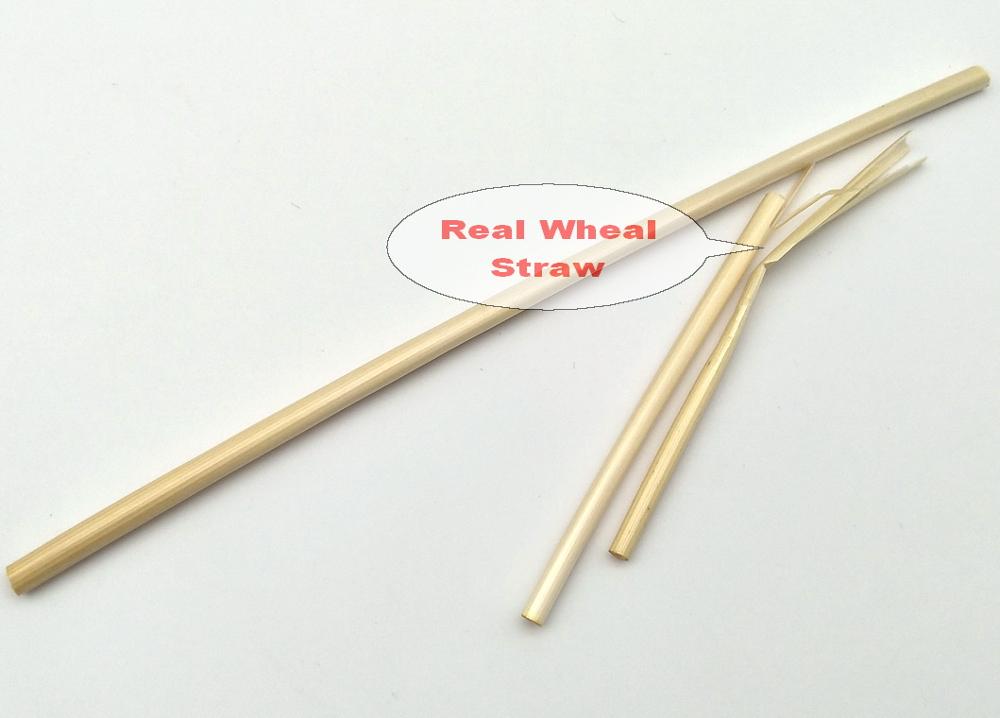 1000Pcs Natural Wheat Straw Disposable Straws 100% Biodegradable Straws Straw For Home Party Accessorie