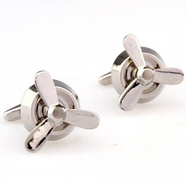 Fighter Plane Ship Screw Propeller Cufflink Cuff Link 1 Pair Big: 4