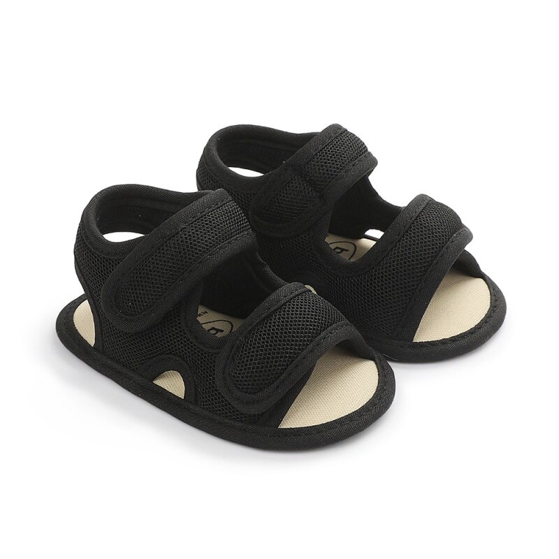 Sandales d'été antidérapantes respirantes pour bébés garçons et filles de 0 à 18 mois, chaussures à semelles souples creuses: B / 0-6 mois