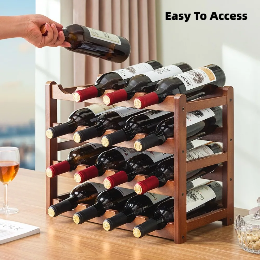 Bambus Weinregal Mehrschichtige Rotwein Anzeige Gestelle Wohnzimmer Ornament Weinregale Schreibtisch Originalität sterben Weinflaschenhalterung