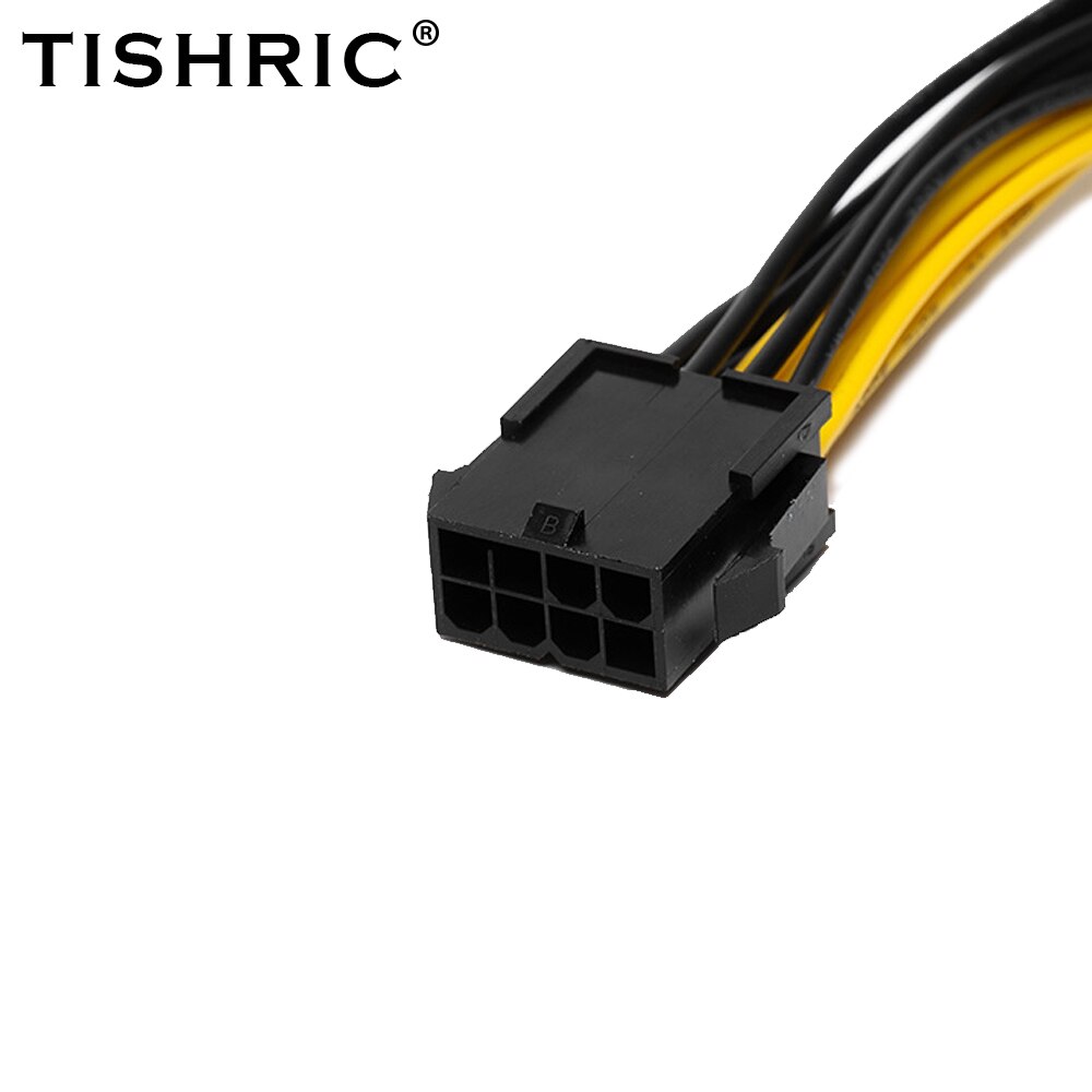 Tishric Pcie 8 Pin Naar Dual Pcie 6 + 2 Pin Power Cable Pci Express Voor Mijnbouw Rig Moederbord Grafische pci-E Gpu Power Datakabel