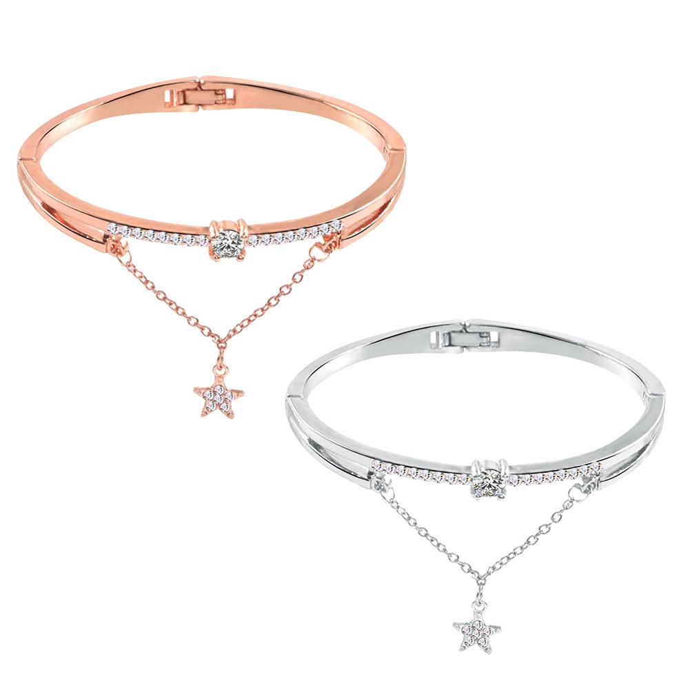 Armbanden voor vrouwen gouden bedelarmband ster hanger ketting glanzende strass ingelegde armband armband voor vrouwen