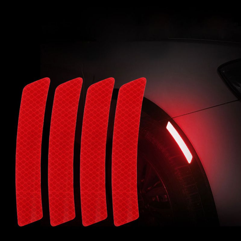 Auto Car Wheel Reflective Safety Warning Strip Tape Car Bumper Reflective Strips Secure Reflector Stickers: B