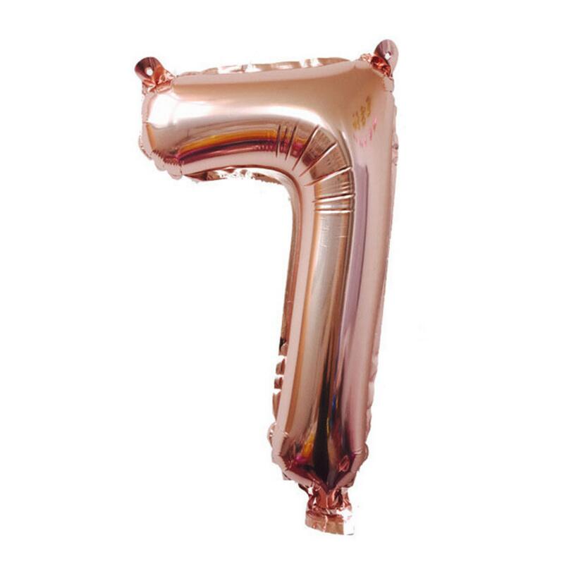 10pcs/lot Large Rose Gold 32 Inch Number Aluminum Balloon Figures Foil Balloons for Birthday Party Wedding Decoration