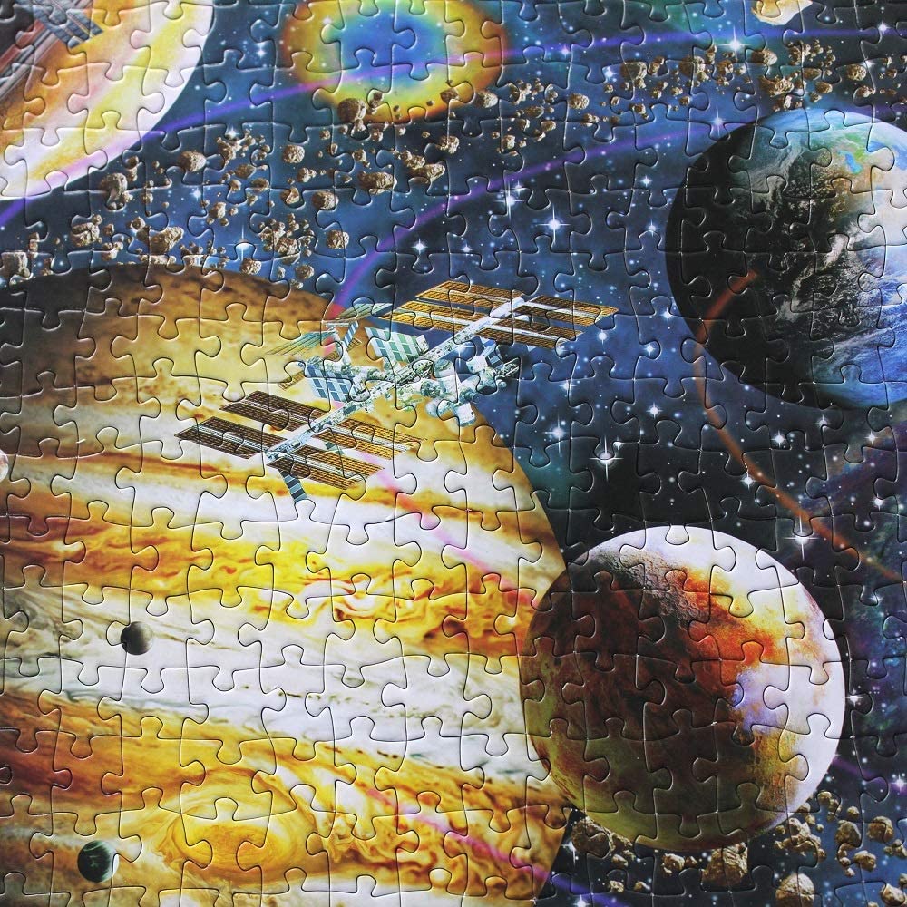 Plads puslespil 1000 stk til voksne solsystem puslespilplaneter og astronaut
