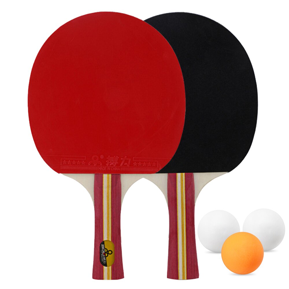Mango largo mango corto raqueta de Ping Pong de doble cara carbono hoja de goma para mesas directo bate Control Superior y ligero