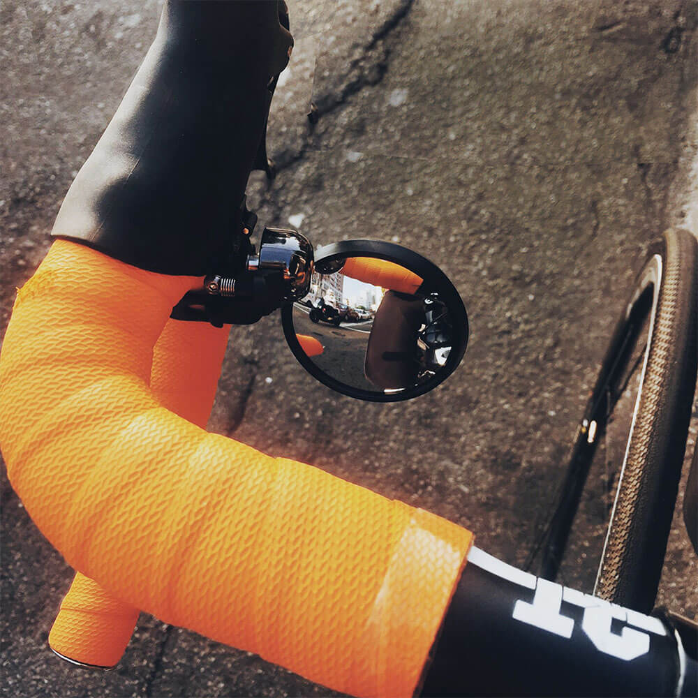Guee-ver bicicleta espejos retrovisores para manillar ciclismo vista trasera de bicicleta MTB bicicleta de silicona de la manija espejo retrovisor