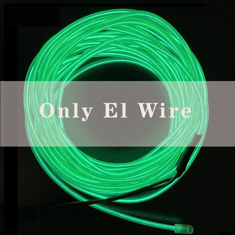 Luces iluminadas con cable EL de 10M/5M/3M/1M con luces de neón, combinación DIY de luces multicolores, pilas AA, tiras LED USB para graduación: 8000 K blanco azul / 4.500 K