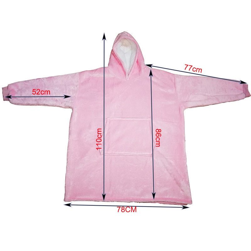 Frauen Übergroßen Hoodie Sweatshirt Winter Vlies Riesen TV Decke Mit Ärmeln Hoodies Sweatshirts Frauen Kleidung Moletom Feminino