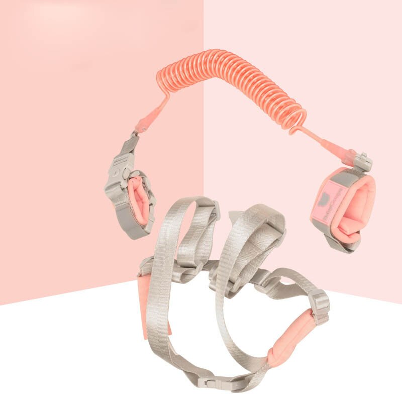Pasek dla dziecka lina Outdoor Walking smycz na rękę opaska anty-zgubiona opaska dla dzieci chroniący przed zgubieniem Link na nadgarstek maluch smycz szelki bezpieczeństwa: pink / 2.5M